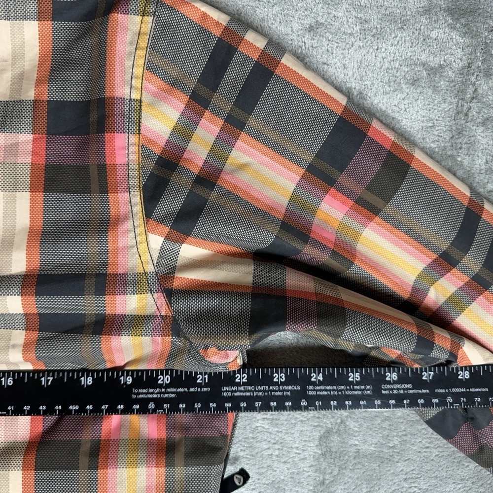 Roxy Women's Coat 5k Size Large Snowboarding White Pink Plaid - Picture 11 of 12